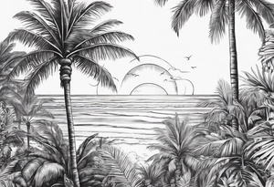 florida grown with palm trees tattoo idea