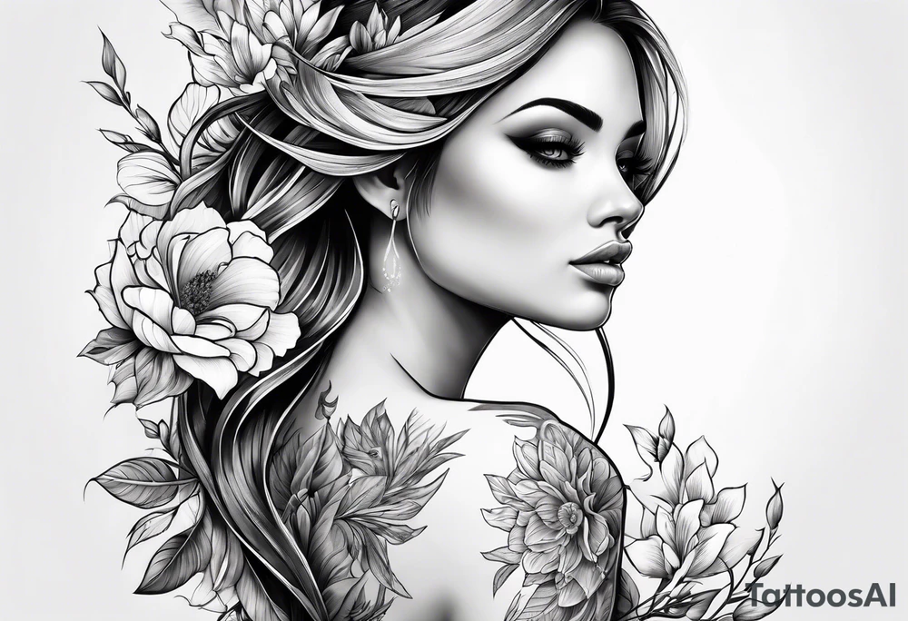 Floral tattoo idea