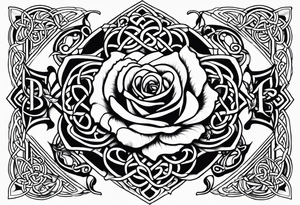 Rose Celtic angel tattoo idea
