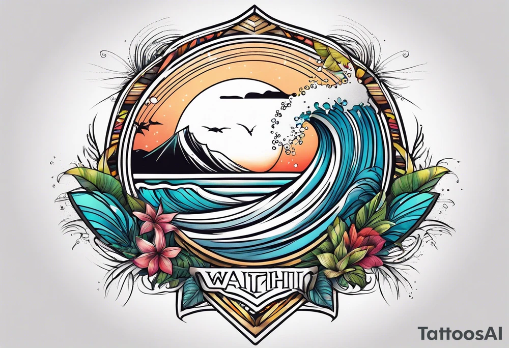 Waihi beach surf tattoo idea
