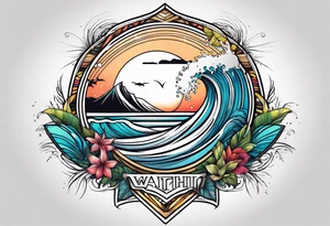 Waihi beach surf tattoo idea