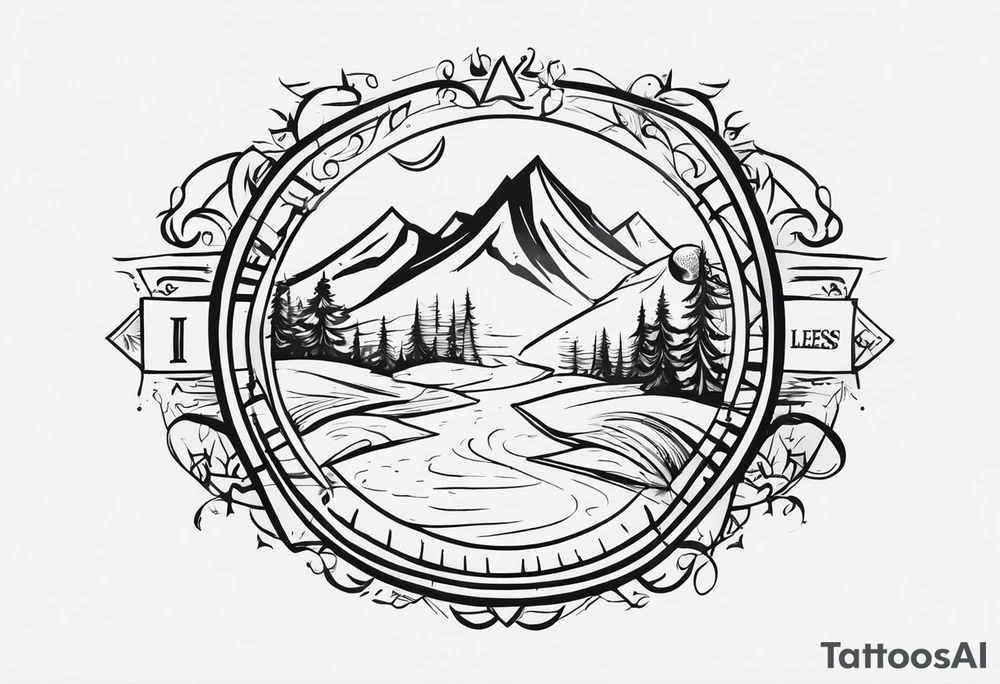 Create a back tattoo if the words “I took the one less traveled by and it had made all the difference” tattoo idea