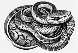 Snake tattoo for shoulder moving onto chest tattoo idea