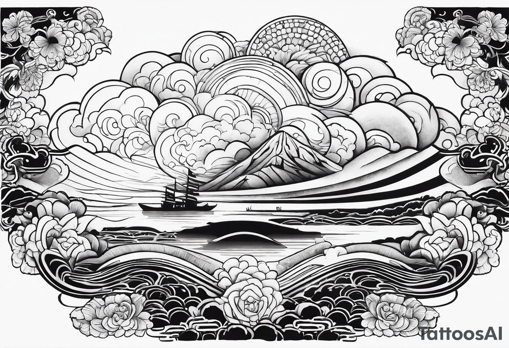 cloud, bassguitar, tattoo idea