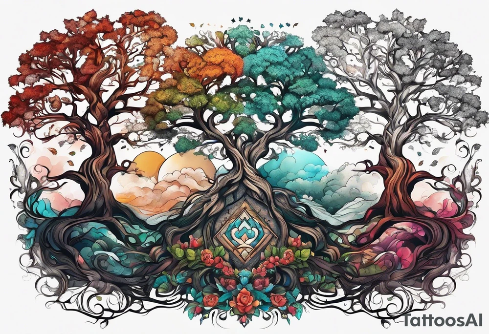Family tree for the arm tattoo idea