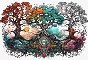 Family tree for the arm tattoo idea