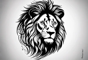 Lion silhouette  with the quote, "You would not have called to me unless I had been calling to you" tattoo idea