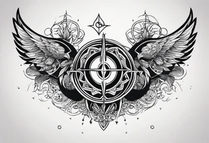 Forearm symbol of war and peace tattoo idea