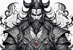 Hades with blue shadowns tattoo idea