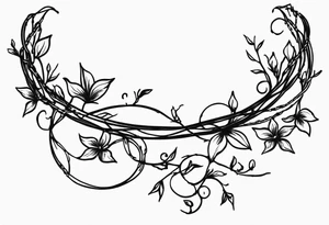 Barded wire with flowery vine wrapped around it tattoo idea