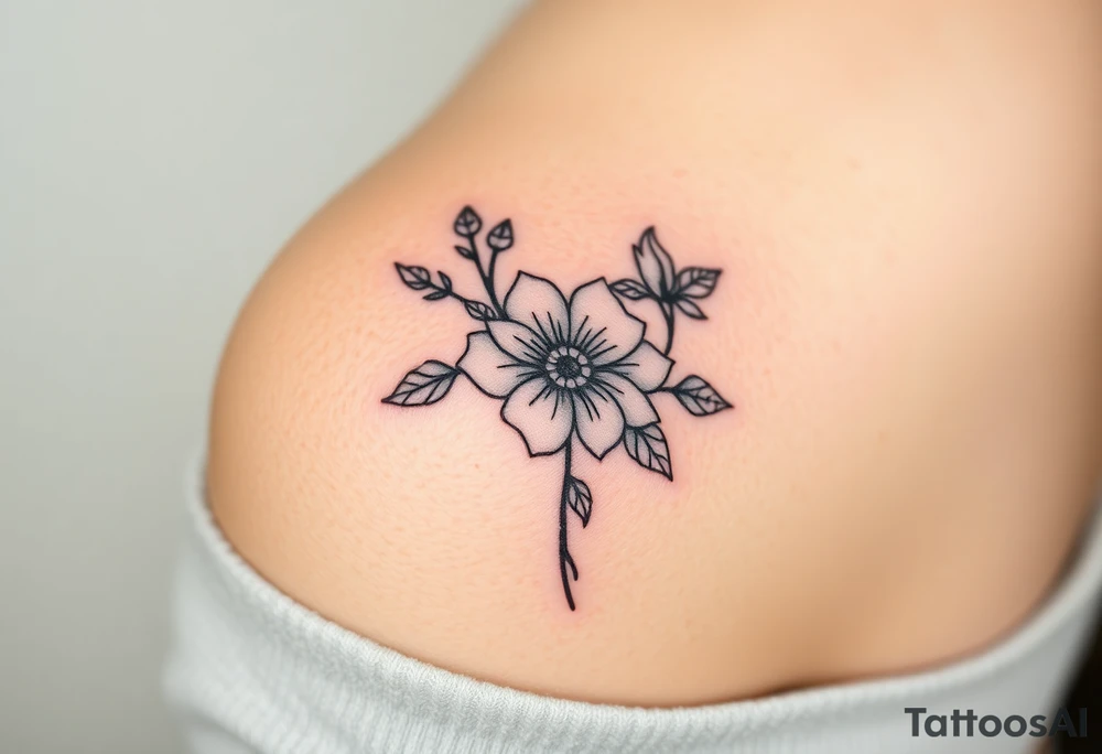 January December July birthday flower infinity flower tattoo idea