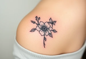 January December July birthday flower infinity flower tattoo idea