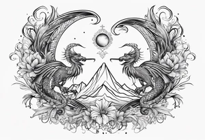 Virgo and Scorpio symbol tattoo idea