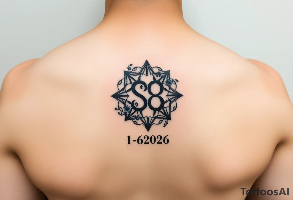 Soul mate symbol with ESA & CSA that a wedding date 1-62026 tattoo idea