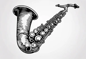 soprano sax ocean tattoo idea