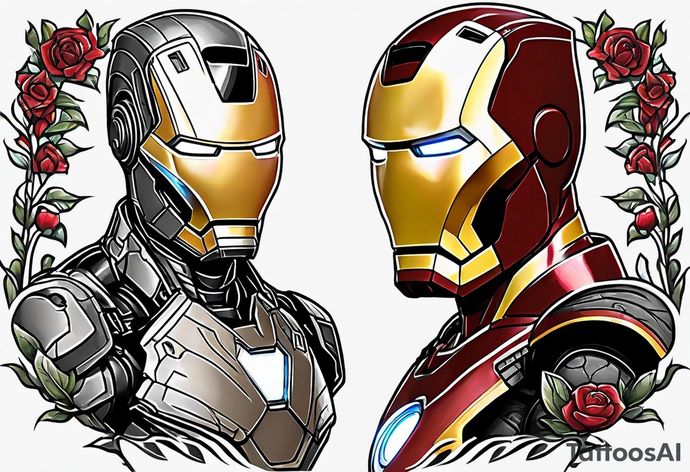 Baby Groot but inside of iron man suit tattoo idea
