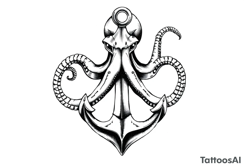 octopus,anchor tattoo idea