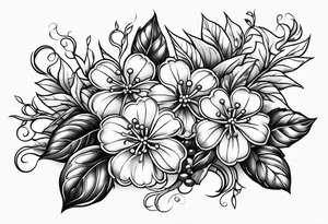 Holly berry birt flower tattoo idea