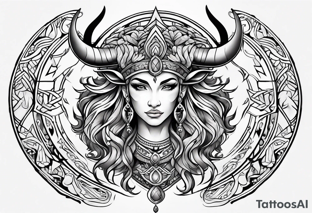 taurus goddess tattoo idea