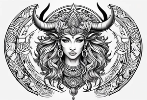 taurus goddess tattoo idea