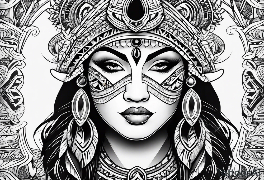 Polynesian tribal tattoo idea