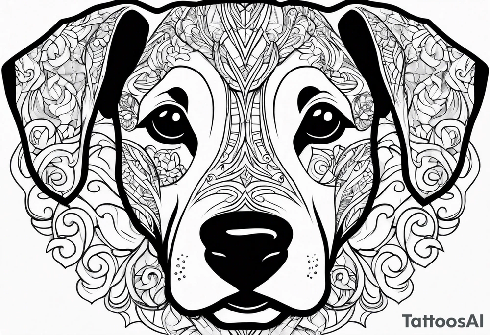 very cute dog tattoo idea