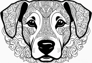 very cute dog tattoo idea