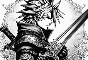 Final Fantasy Cloud Strife tattoo idea