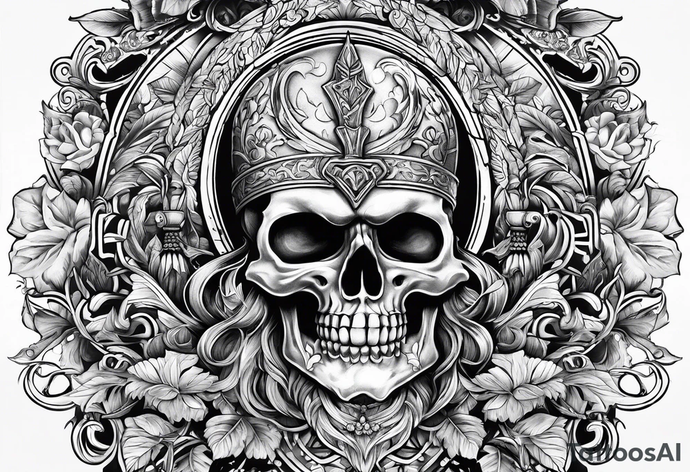 German Norse with number 41 inside tattoo idea