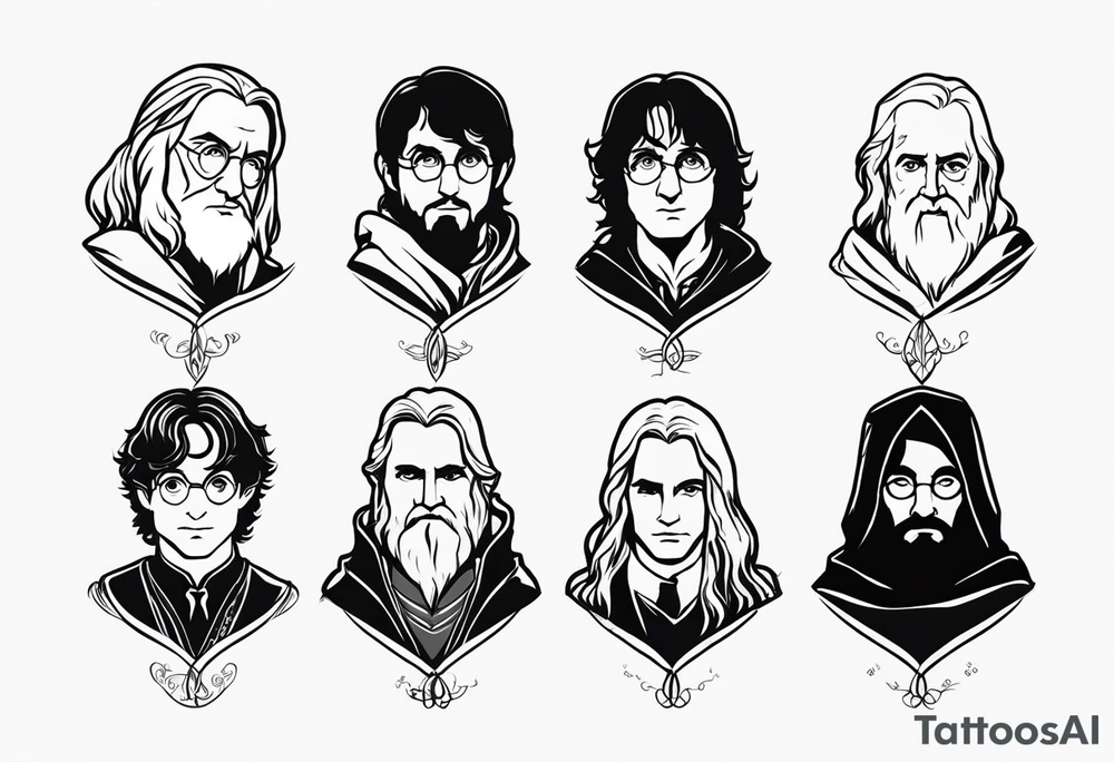 Lord of the rings with Harry Potter. Small and very simple. tattoo idea