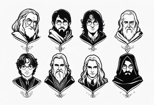 Lord of the rings with Harry Potter. Small and very simple. tattoo idea
