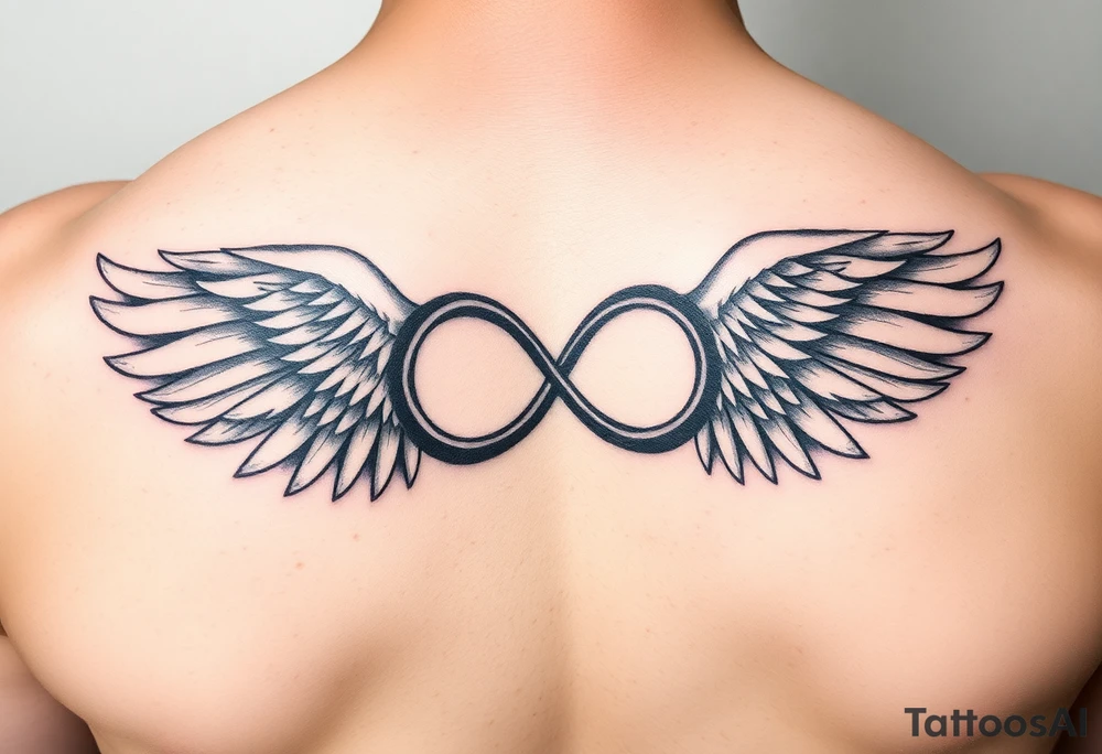 Infinity loop with suggested wings tattoo idea