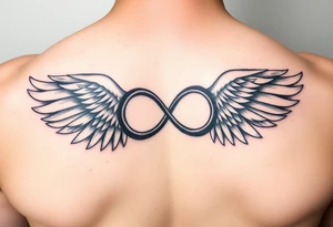 Infinity loop with suggested wings tattoo idea