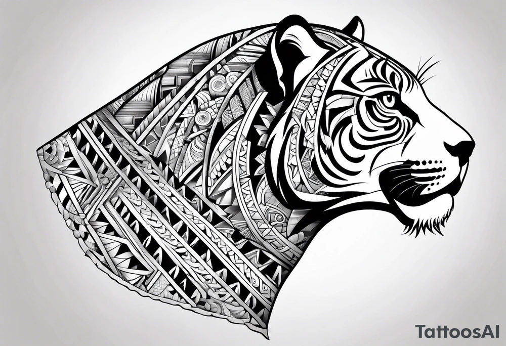 jaguar aztec shoulder tattoo idea