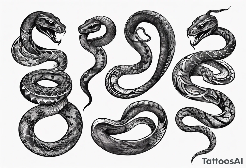 Gothic snake tattoo idea