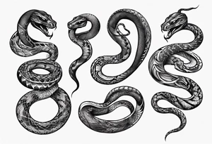 Gothic snake tattoo idea