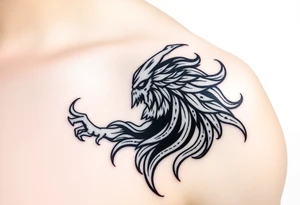 Tribal greek mythology themed tattoo idea