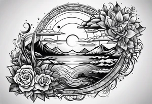 Sun set tattoo idea