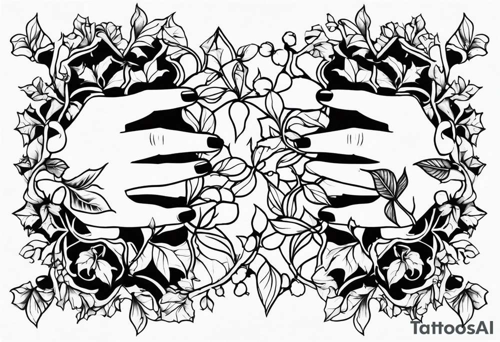 ivy, hands tattoo idea