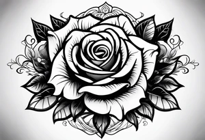 Gothic rose tattoo idea