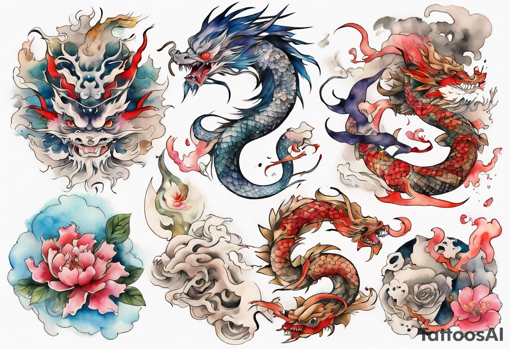 和彫りの龍　大きい tattoo idea