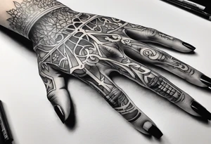skeleton hand,says kayla somewhere on it, tattoo idea