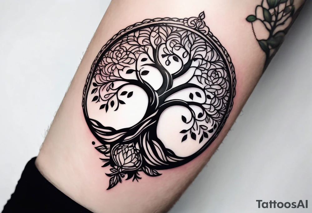 tiny tree of life tattoo idea