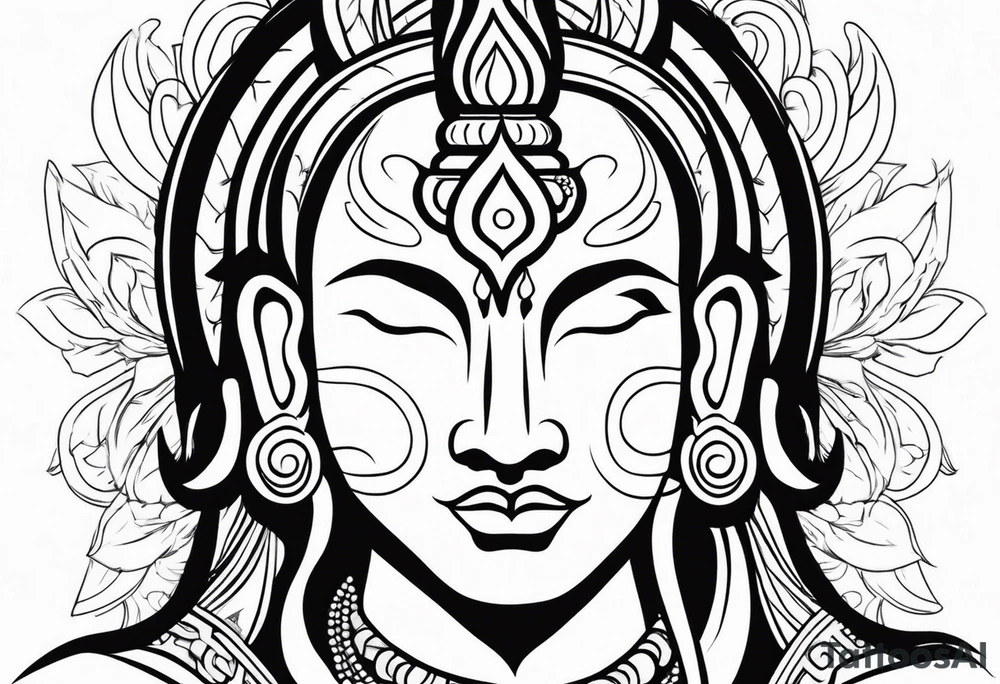 shiva in warrior pose tattoo idea