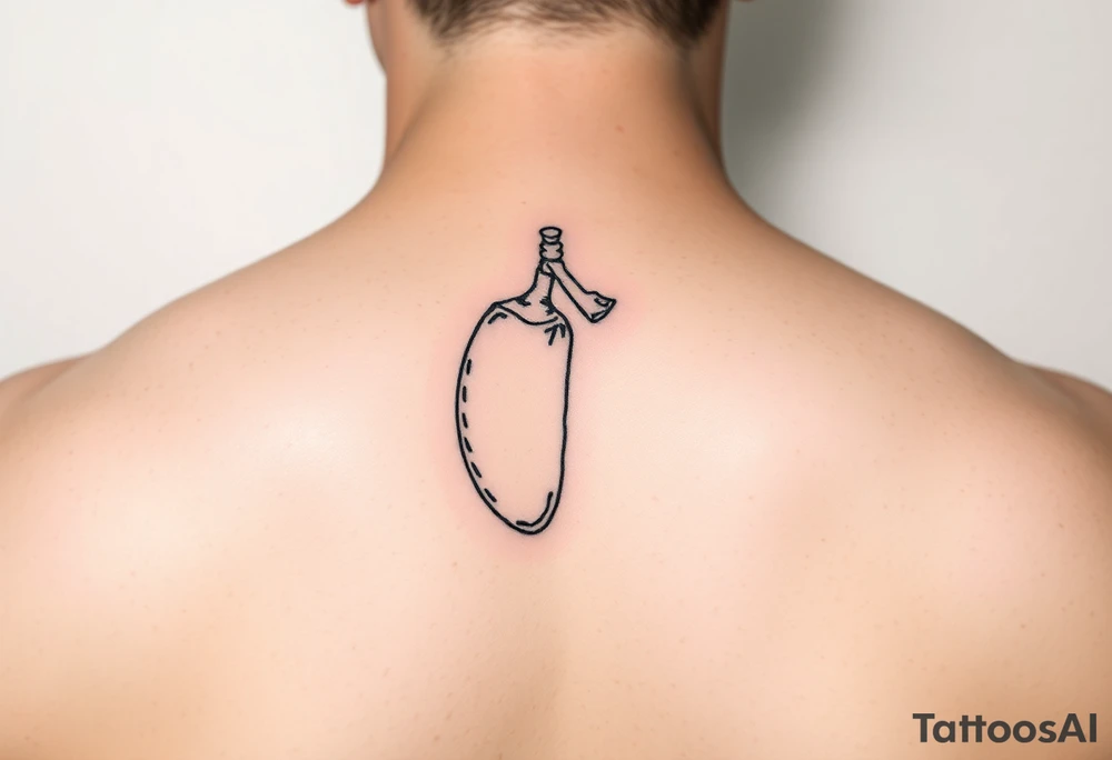 line drawing of penis tattoo idea