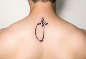 line drawing of penis tattoo idea