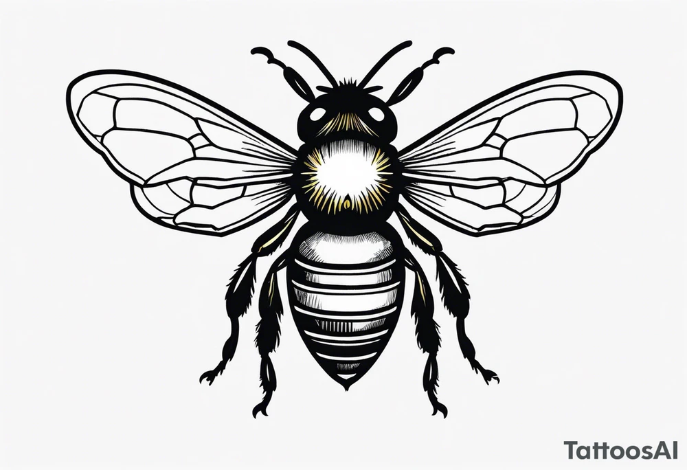 Small bee, not real tattoo idea