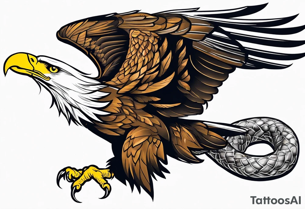 eagle catching snake tattoo idea