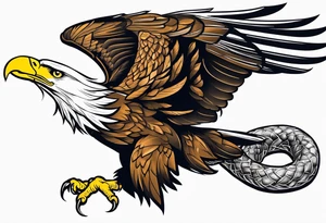 eagle catching snake tattoo idea