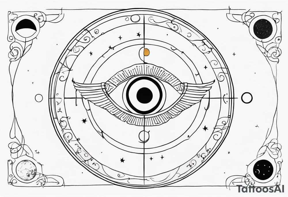 Astrology, Gemini, Natal Chart, angelic, soul mates, vision, planetary, ying yang, the moon, third eye, mystical
armband tattoo idea